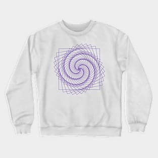 Geometric purple square spiral - relaxing pattern Crewneck Sweatshirt